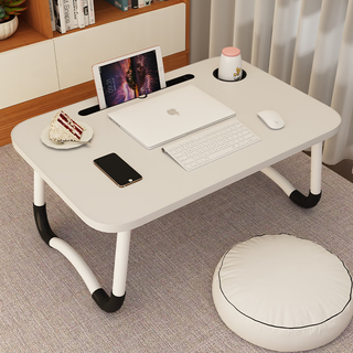Nifeng bed small table bay window folding study table student dormitory bedside computer table removable small table board office desk random color 50*30*23-thin section