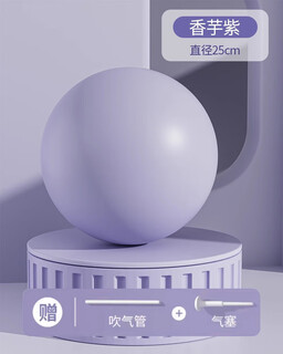 Zailu pilates ball thickened explosion-proof yoga ball fitness ball yoga equipment elastic ball pelvic floor muscle postpartum training 25 hibiscus purple ball diameter 25cm