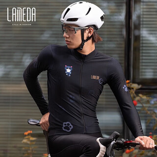 Lampada autumn and winter cycling clothes fleece warm men's and women's cycling tops colorful black gray cat l