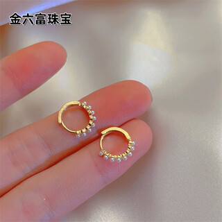 S925 silver needle simple millet pearl earrings atmosphere niche light luxury exquisite temperament 100