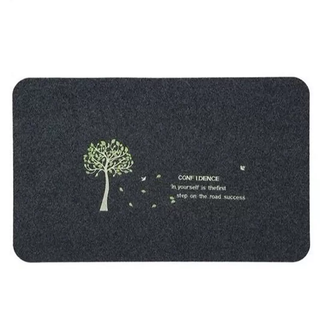 Yusen yizidi entrance door mat door outdoor carpet home kitchen bathroom floor mat non-slip dressing room dark gray money tree 50x160cm