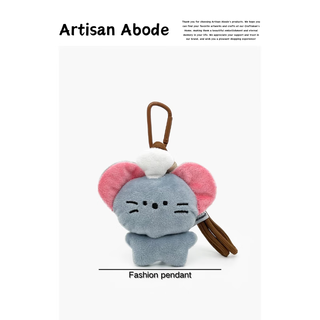 Danqin greedy mouse bag pendant little mouse doll school bag backpack pendant cartoon couple keychain female gift accessory greedy mouse + coffee rope