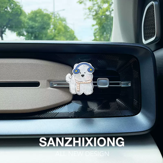 Yusenyi car perfume aromatherapy clip cartoon acrylic puppy car air vent decoration perfume clip cute car perfume puppy air vent aromatherapy clip headphone model