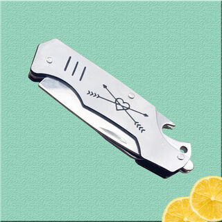水果刀二合一可上高铁飞机便携不锈钢二合一折叠水果刀家用可折叠 60°以上 6cm