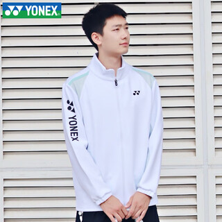 尤尼克斯（YONEX）秋冬羽毛球服长袖卫衣外套运动上衣 男款-150094BCR-白  L 