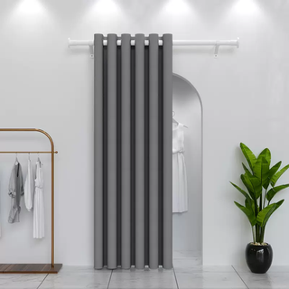 Yusenyi home blackout door curtain curtain warm kitchen air conditioning windshield partition curtain blind curtain rental without punching 14-(punch bracket) (phantom gray) high-end dutch 1-(suitable for 4055 door width) curtain width 80x height 150