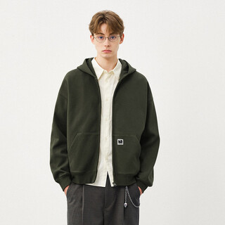 714street high-density anti-pilling henley collar sweater for men 2025 autumn and winter off-shoulder loose knitted sweater top dark green xl