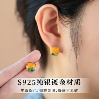 Everlasting leaf sapphire earrings islandio natural tanzanite 3mm london blue topaz mini silver qianli jiangshan sichuan mi earrings