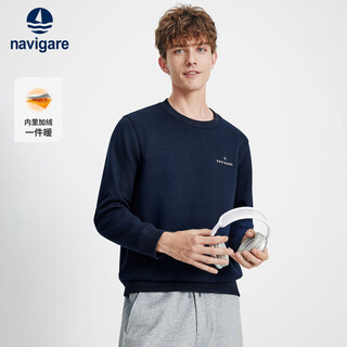 Navigare italian dinghy men's 25-year new basic style inner top plus velvet warm sweatshirt 1135805301