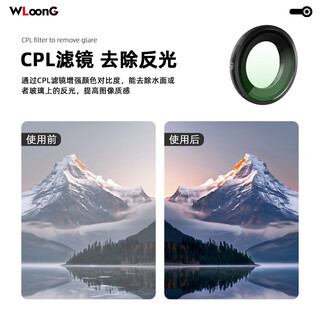 WLOONG适用影石Insta360 GO Ultra滤镜UV镜头保护镜ND减光镜CPL黑柔配件 CPL偏振镜（消除非金属反射光）