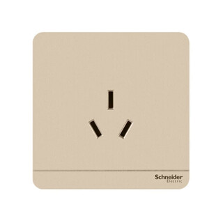 施耐德绎尚系列薄暮金三孔10A插座E83426_10S_WG_C1 三孔10A插座 绎尚金