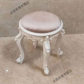 Puqin fashion dressing table stool korean creative shoe stool pastoral living room home simple nordic sofa round stool mp round stool velvet