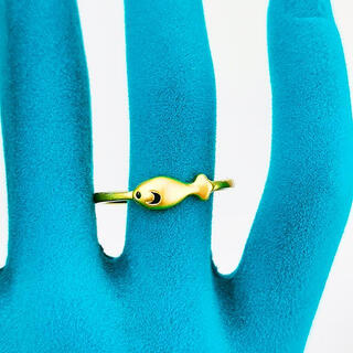 Cute little fish ring for women, fashionable korean version, light luxury style, cute swimming fish tail ring, delicate and personalized ring