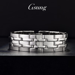 Gsung platinum wide watch chain men's pt950 pure platinum fashionable hand jewelry men's chinese valentine's day gift for boyfriend price by gram contact before bidding