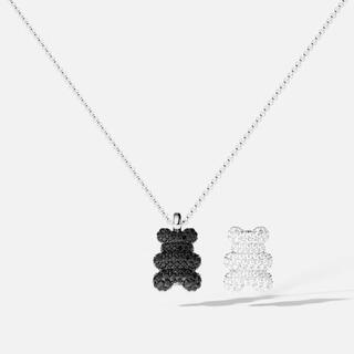 Apm monaco mood yummy black and white beaded necklace women's collarbone chain fashion gift for girlfriend sweater chain