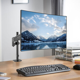 suptch通用显示器支架增高40cm立柱加长气压悬臂可倒挂升降旋转桌面底座 加高40cm立柱_气压臂升级款