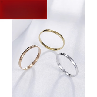 Juke fashionable colored gold ring slim hand ring 18k gold ring women's au750 plain gold tail ring rose gold ring plain women's no. 4