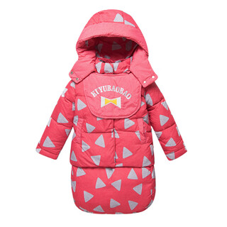 Warm winter duck baby down sleeping bag baby onesie newborn windproof and cold warm down jacket for toddlers with hood red one size fits within 80cm for fat babies within 75cm