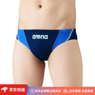 阿瑞娜【日本直邮】JD物流阿瑞娜（arena）男士竞技泳装泳裤 ARN-1027M 藏青色×蓝色 S
