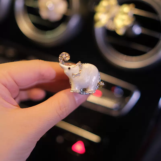 Yusenyi car perfume car air conditioner air outlet aromatherapy long-lasting light fragrance high-end atmospheric goddess style car supplies ornaments diamond-encrusted elephant air outlet aromatherapy
