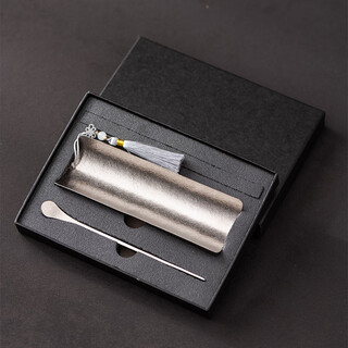 Wen yijia high-end light luxury pure titanium tea set kung fu tea set accessories teaspoon tea pick set tea lotus tea spoon tea spoon tea set 01 pure titanium tea set - silver