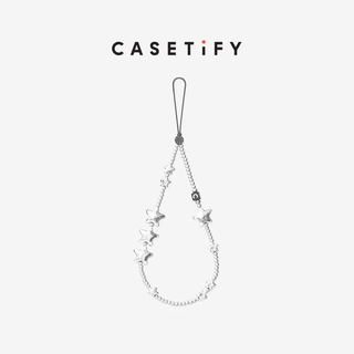 Casetify silver star phantom mobile phone chain, suitable for all iphone series, portable mobile phone chain accessories