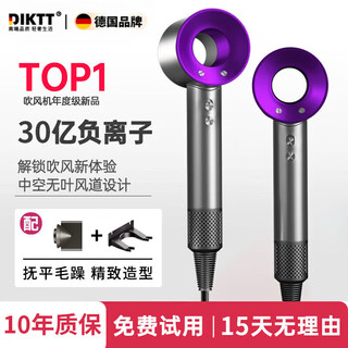 Diktt germany hair dryer home silent negative ions high power does not hurt electricity hair dryer girls special household genuine will not harm hair silent second dry hair care hair dryer laifen charming purple single air nozzle 3 billion negative ions valentine's day gift for your target