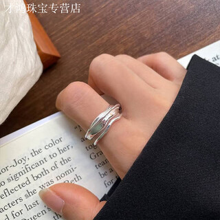 Kzd old phoenix 999 plain silver ring does not fade niche design style jewelry simple sterling silver ring for women 291 exaggerated size 8 opening opening adjustable