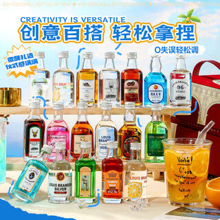 路易布兰登（LOUIS BRANDON）洋酒威士忌伏特加朗姆金酒基酒50ml*18瓶便利店调酒套装小酒版