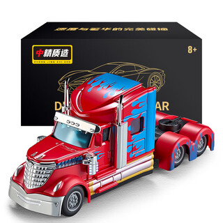Medium quality american large truck car model large alloy children's toy car simulation tractor truck model transport truck american alloy heavy truck tractor/optimus prime painting