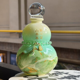 Ye yu gourd water cup-glass-wine gourd/gourd wine pot-capacity 550 sky blue-free bracelet