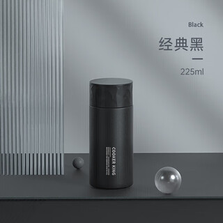 Cuidahuang mini thermos cup 316 stainless steel long-lasting pocket thermos cup car portable water cup for men and women black 225ml
