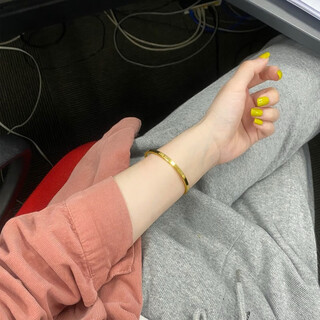 Satima 18k gold bracelet minimalist temperament open bracelet personality versatile girl gift 2025 new bracelet gold color gold color buckle bracelet