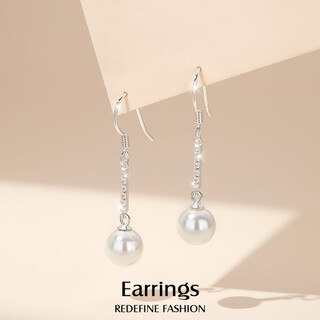 Yalundi temperament pearl earrings niche unique earrings women's sterling silver 2025 new hot style high-end design earrings