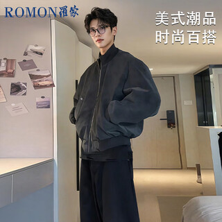 Luo meng matte leather jacket men's spring and autumn short couple flying pu leather jacket stand collar baseball uniform black 2xl