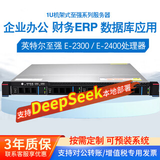 导爱至强服务器主机1U机架式存储服务器ERP文件共享用友金蝶数据库企业云托管主机DeepSeek本地部署 至强E-2388g 8核12线程3.2g 32G+512gSSD+2*4T SATA  R1