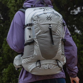 Fir mountain outdoor mountaineering bag women's backpack men's light sports shoulder 33l women's hiking suspension backpack aluminum gray