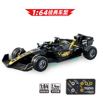 Shantou lincun simulated 164 mini alloy car model with lights, adjustable speed f2 racing car sliding for children, black farah f2 racing car