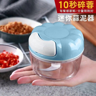 Davichi garlic pounder, garlic grinder, ginger paste artifact, garlic pounder, onion ginger grinder, pepper kitchen small household wireless meat grinder blue 1 pack