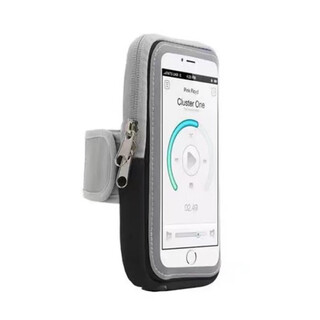 Mielanat touch screen mobile phone running arm bag men's breathable sports women's mobile phone arm bag fitness equipment black large size - touch screen model (suitable for 5.1-6.5 inches)