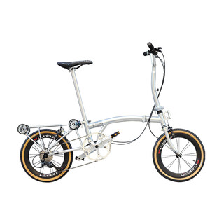 Hito german xiaobu hito folding bicycle 16-inch ultra-light portable variable speed retro adult men and women can be implemented, shiny silver 16 inches _16 inches