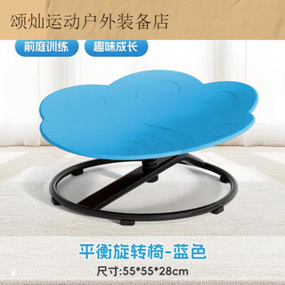 Children's rotation sense integration training chair vestibular balance seat toy swivel chair rotation sense integration training equipment round blue