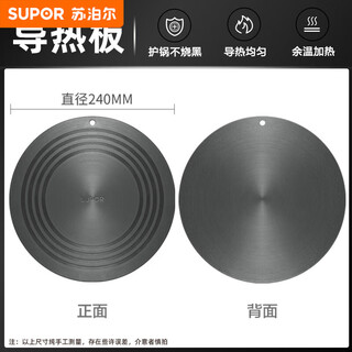 Supor heat conduction plate gas stove gas heat conduction plate household enamel pot anti-burning black stove heating and thawing pot pad 24cm - heat conduction plate (thick and durable, protect the pot and prevent blackening) 24cm