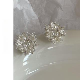 Handi s925 sterling silver pearl earrings for women 2025 summer light luxury high-end temperament and atmospheric earrings