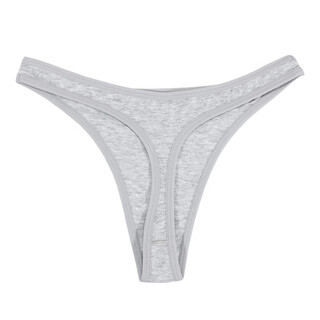 Men's thong high-cut pure cotton hollow sexy hip-lifting t-pants low-waist macho nightclub seamless briefs trendy gray m suitable for 90-105 jin jin equals 0.5 kg