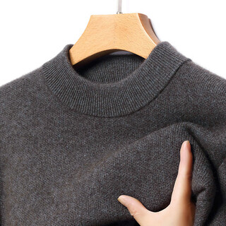 Deer king optim 100 pure cashmere sweater men's small turtle neck double ply thickened sweater high-end men's bottoming sweater honey tea gray 2xl 180 recommended 155/170jin jin is equal to 0.5 kg