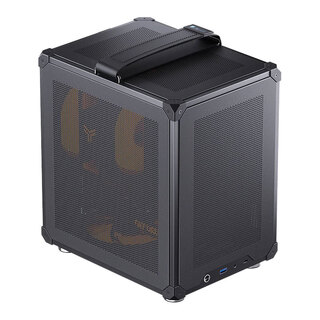 Jonsbo c6 itx small chassis mini computer portable portable desktop mesh mesh mini game console shell compact desktop diy supports type-c interface c6 itx black itx motherboard/atx power supply