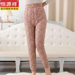 Hengyuanxiang 25 winter women's cotton pants warm pants plus velvet thickened high waist northeastern elderly cold resistant outerwear loose 40 to 50 years old premium thickened filling camel 5xl 140-160jin jin is equal to 0.5 kg