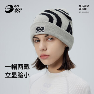 GOLOVEJOY帽子女毛线帽秋冬季户外徒步护耳针织帽男保暖滑雪冷帽登山灰色