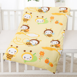 Junliu afternoon care mattress 70x170 kindergarten pure cotton mattress cover removable cartoon mattress quilt cover nap cover washable children hardworking little bee 88*168 (separate cushion cover)